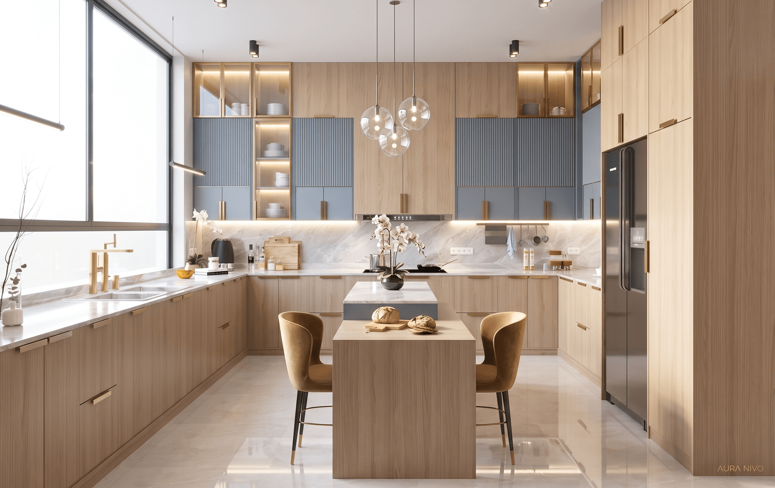 Tavana kadar mutfak modülleri ve akıllı depolama